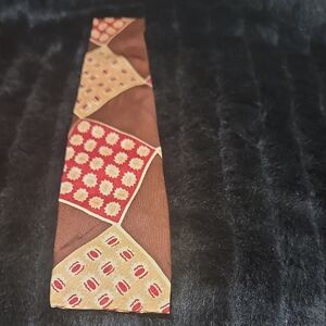 Vintage Late 50s Square-End Necktie | Abstract Geometric Pattern